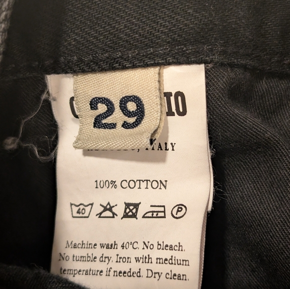 C.O.F. Studio Black Italian Denim Jeans M3 Reg Tapered 29 - Picture 5 of 9